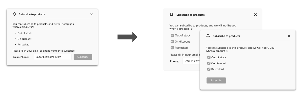 subscribe feature