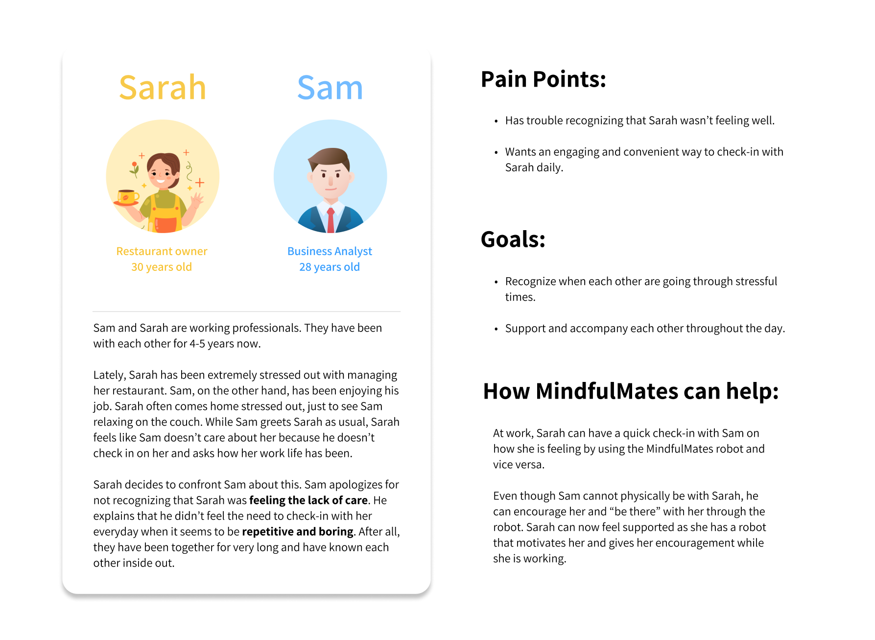 Sarah and Sam persona